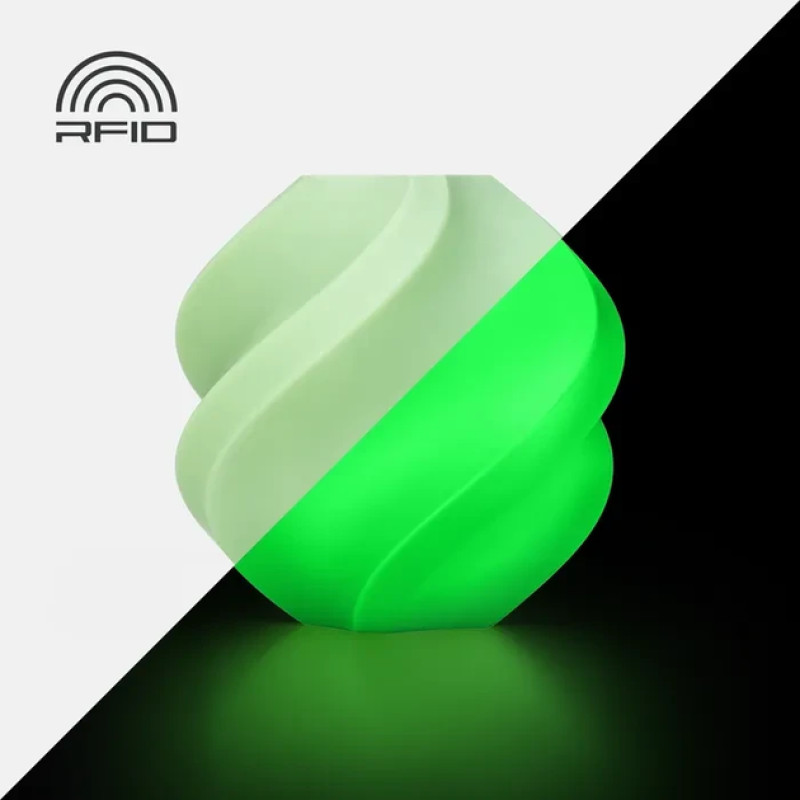 Пластик для 3D друку Bambu Lab PLA Glow Green (A12-G0-1.75-1000-SPL) (на котушці)