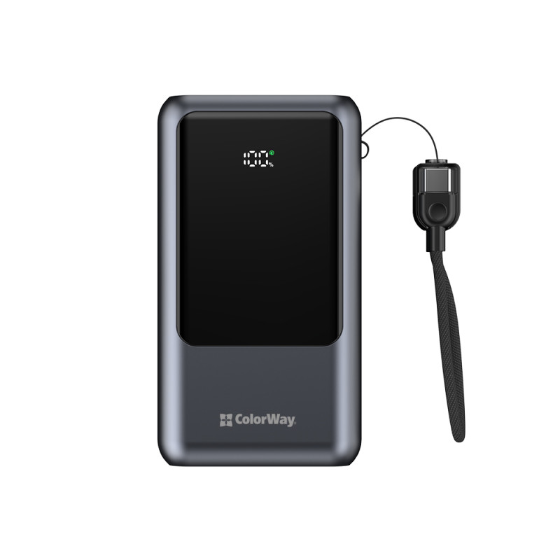 Батарея універсальна ColorWay 20 000 mAh Urban PD/22.5W, QC/4.0, Gray