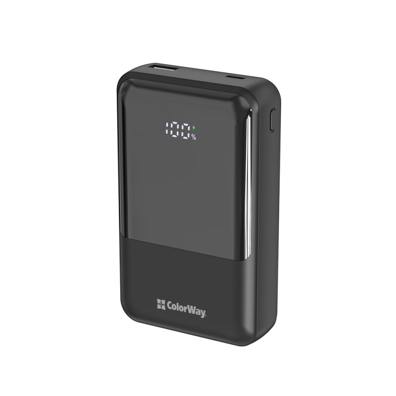 Батарея універсальна ColorWay 20 000 mAh DigiPower PD/45W, QC/4.0, Black