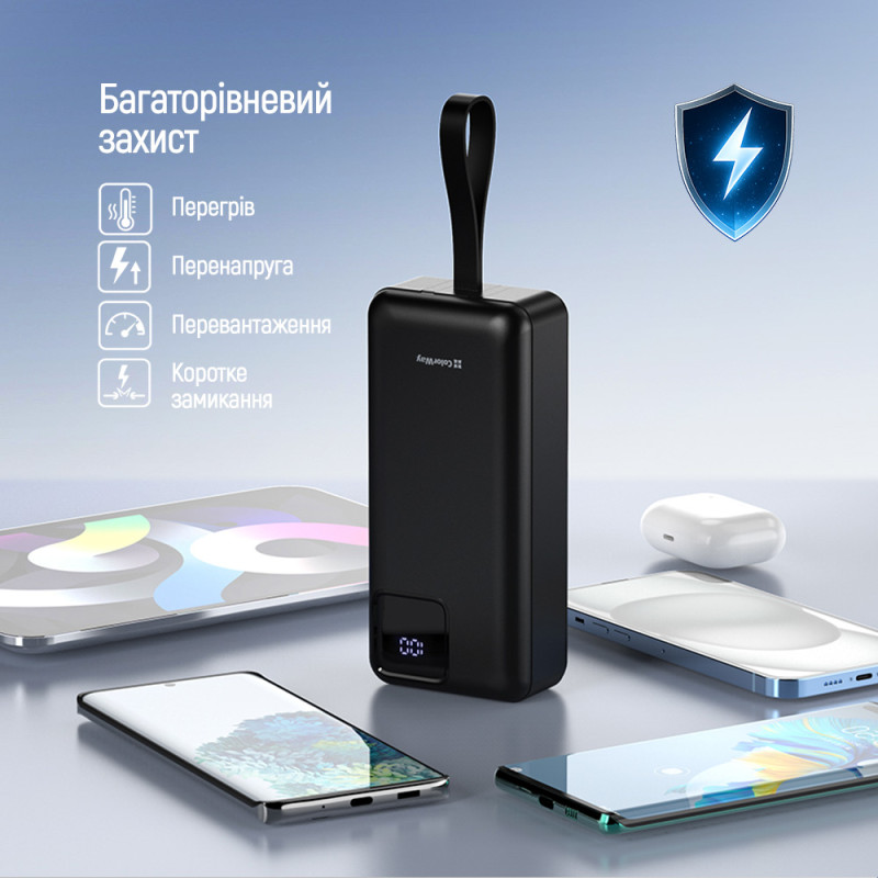Батарея універсальна ColorWay 30 000 mAh EnergyHub (USB QC4.0 + USB-C PD22.5W) Black