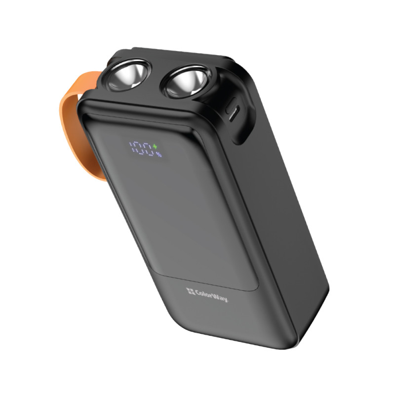Батарея універсальна ColorWay 30 000 mAh PowerHub PD/22.5W, QC/4.0, Black