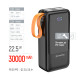 Батарея універсальна ColorWay 30 000 mAh PowerHub PD/22.5W, QC/4.0, Black
