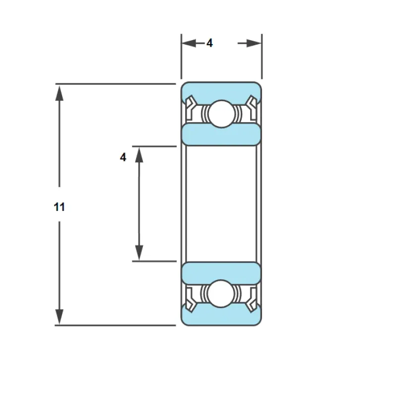 MR114ZZ - Genuine NMB L-1140ZZ bearing
