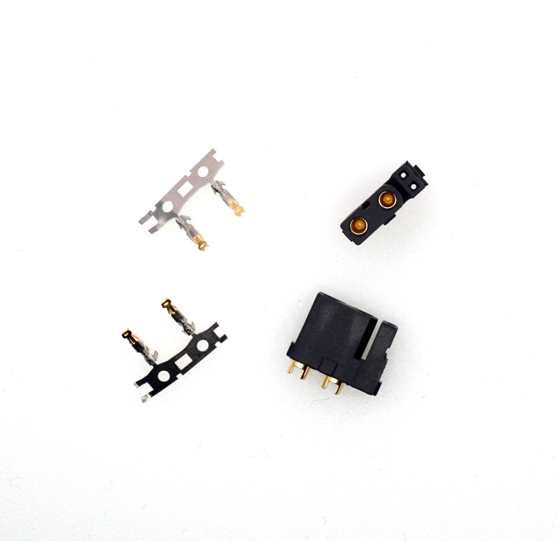 original gold-plated XT30+2 connector manufactured by Amass