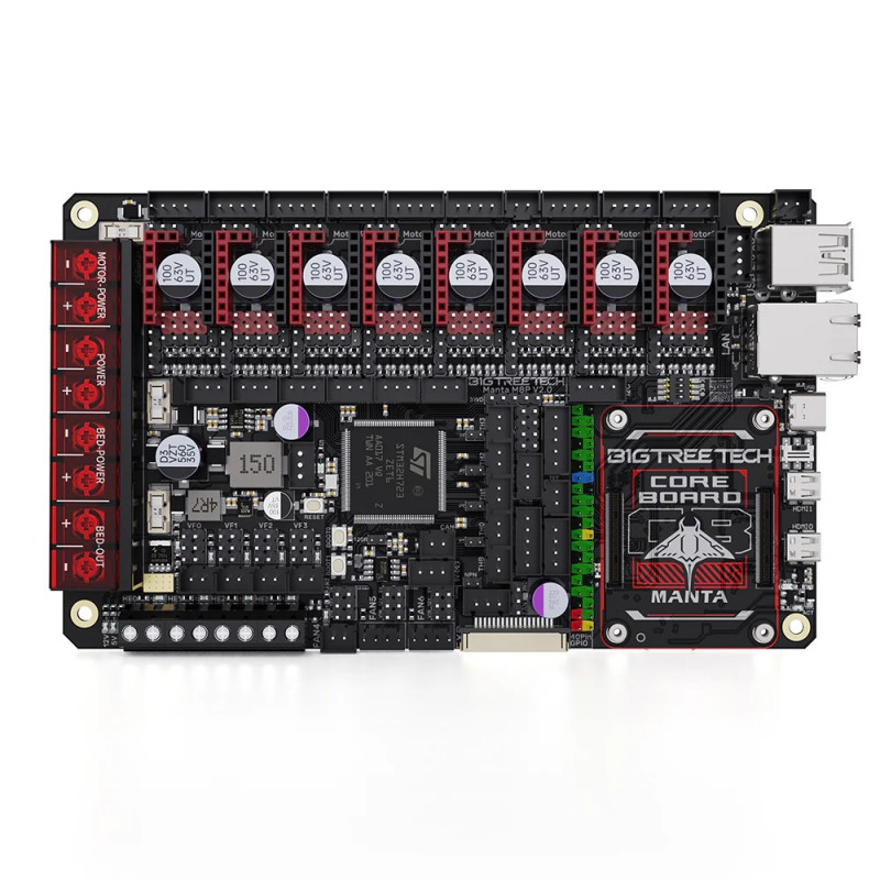 материнська плата BIQU Manta M8P 2.0 + одноплатний комп'ютер BIQU CB2 (2Gb, EMMC 32Gb)