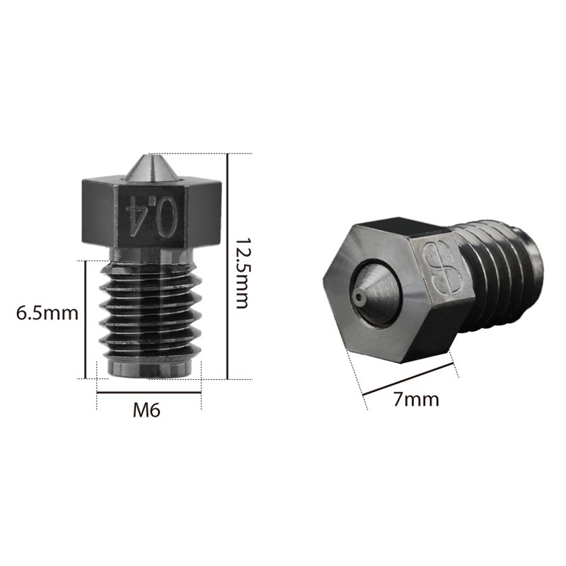 Ugello TUNGSTEN di Phaetus® in carburo di tungsteno da 0,4 mm