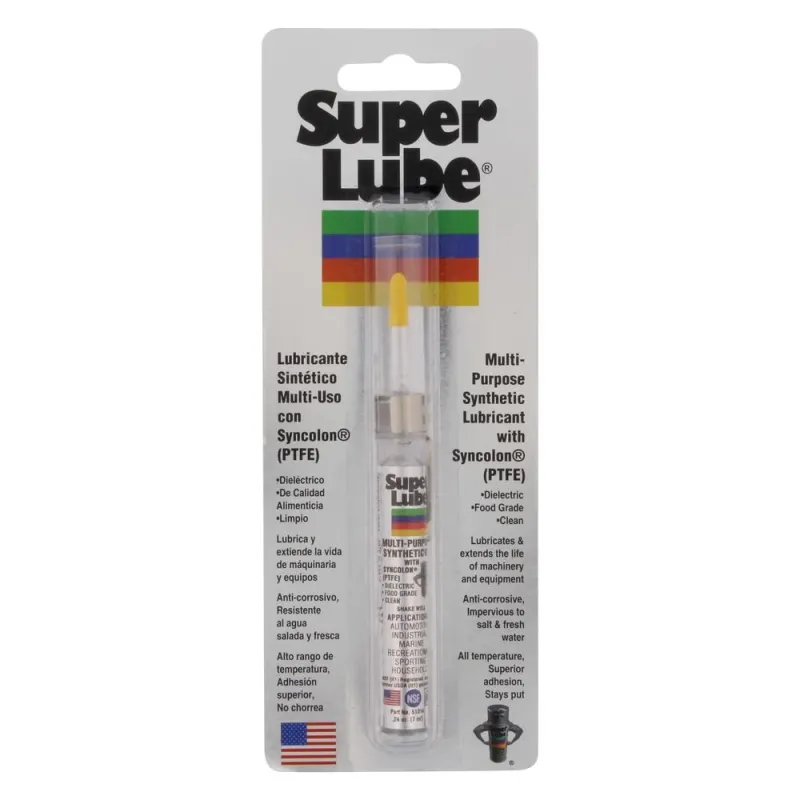 Super Lube 51010 óleo sintético multiusos com SYNCOLON® (PTFE) Precision Oiler, 7 ml