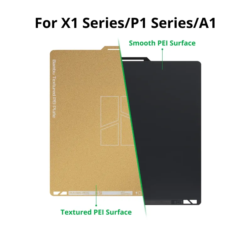 Doppelseitig texturierte PEI-Platte für Bambu Lab X1, P1 Serie und A1 3D-Drucker