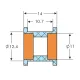 prodotto A7LAB.XYZ - rullo tenditore per nastri 2GT con larghezza di 9-10 mm